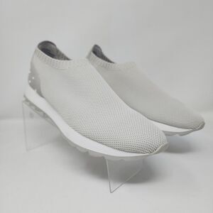 Nanette Lepore Fashion Sneakers Womens 9.5 Beige Dove Comfort Knit Upper Shoes